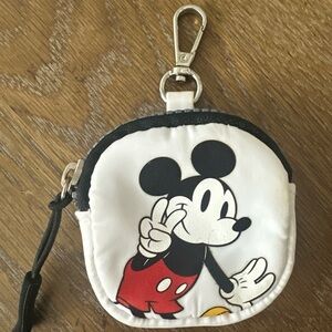Primark Disney Black & White Mickey Mouse Bag Charm Keychain Pouch